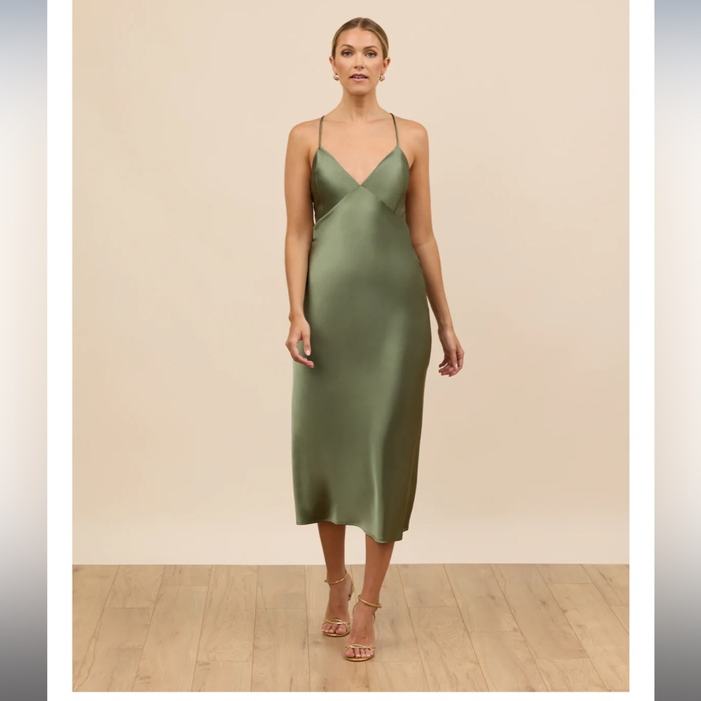 PARK & FIFTH yellow silk dress